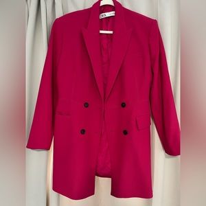 ZARA pink blazer jacket size L